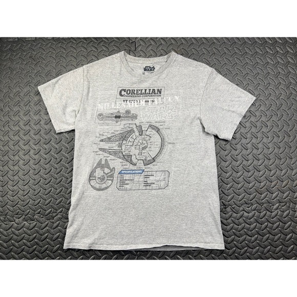 Star Wars Other - Star Wars Shirt Adult Medium Gray Millennium Falcon Film Casual Men's